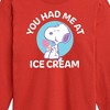 Boys' - Peanuts - You Had Me At Ice Cream Long Sleeve Graphic T-Shirt - 2 of 4