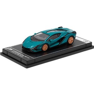 PosterCars - 1:64 Scale Lamborghini Sian FKP 37 Blu Uranus Hypercar League Collection No.8 - 1 of 4