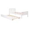 PAGED Full Size Bed Modern Pine Bed Frame with Trundle and Storage Headboard for Bedroom - 4 of 4