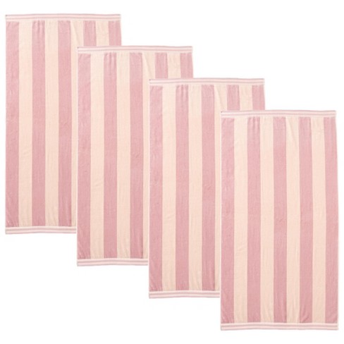 Great Bay Home Cotton Cabana Stripe 4-Pack Beach Towel (4 Pack - 30 inch x 60 inch, Multi Stripes), Size: 4 Pack - 30 x 60
