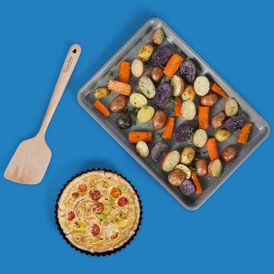 Grey Carbon Steel Nonstick Bakeware Set with Black Exterior
