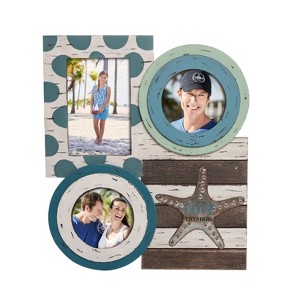 Beachcombers 13.75" Mdf Love Heart Mix Picture Frame Photo Holder For Wall Shelf Or Tabletop Decor Decoration - 1 of 2