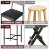 Kitchen Table Set Dining Table and Chairs for 2 with Storage Shelf and Upholstered Chairs, Bar Dining Table Set for Small Spaces Apartment - 3 of 4