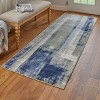 Clio Modern Abstract Blue/Green/Ivory Area Rug - 2 of 4