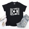 Simply Sage Market Women's Soccer Game Day Stacked Short Sleeve Garment Dyed Tee - 3 of 4