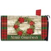 Briarwood Lane Mailbox Cover  - Standard Size - Poinsettia Wreath Christmas For Christmas Mailbox Cover - 3 of 3