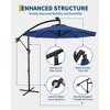 10FT Cantilever Patio Umbrella, Offset Hanging Market Umbrella , UPF 50+ & Easy Tilt for Pool, Deck, Garden - 2 of 4