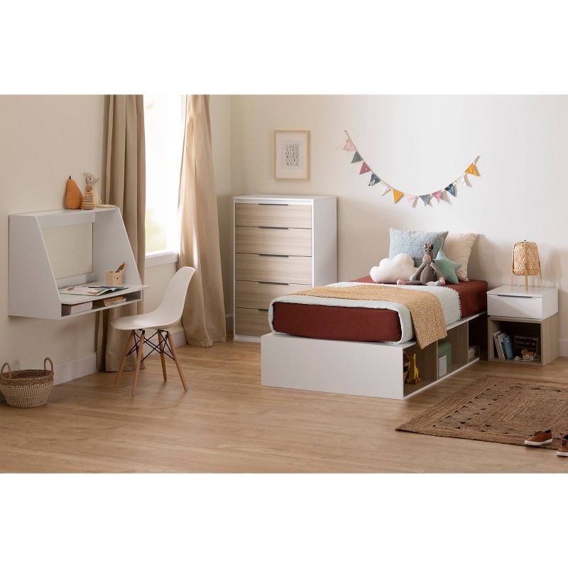 Hourra Wall Mounted Kids&#39; Desk Pure White - South Shore, 3 of 10