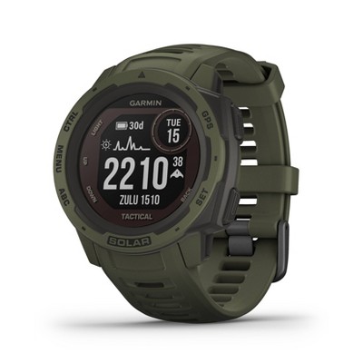 Garmin Instinct Solar Tactical Moss Rugged GPS Smartwatch with Solar Charging