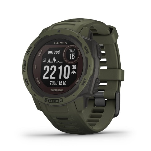 Garmin Instinct Solar Tactical Moss Rugged Gps Smartwatch With Solar Charging Target