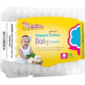 Maxim Hygiene Organic Cotton Baby Swabs 50 Ct, CASE OF 24 - 1 of 4