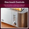 Elite Cuisine Stainless Steel 4 Slice Long Slot Toaster Extra Wide Slots Bagel Function - 3 of 4