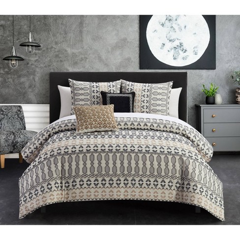 Liliana Comforter Set Chic Home, Earth Tone Bed Sheets
