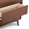 Tremolo Modern Boho 6-Drawer Dresser with Solid Wood & Contemporary Fluted Fronts - Teamson Home - 4 of 4