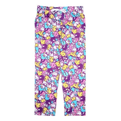 Hello Kitty Friends Multi-colored Aop Womens Sleep Pajama Pants-xl : Target