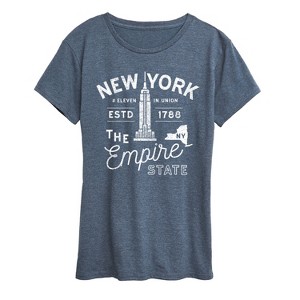 Women's - Instant Message - New York Empire State Short Sleeve Graphic T-Shirt - 1 of 4