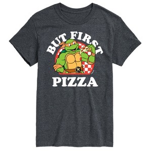 Men's - Teenage Mutant Ninja Turtles - But First Pizza Short Sleeve Graphic T-Shirt - 1 of 4
