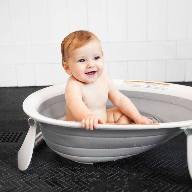 Boon Naked 2-Position Collapsible Baby Bathtub for Infants and Toddlers - Gray, 3 of 9