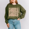 Gobble Gobble Block Distressed - Women's Graphic Sweatshirt - 3 of 4