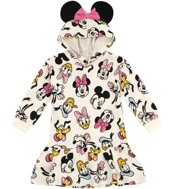 Disney Mickey Mouse Donald Duck Goofy Minnie Mouse Pluto Daisy Duck Fleece Dress Infant to Big Kid, 1 of 7