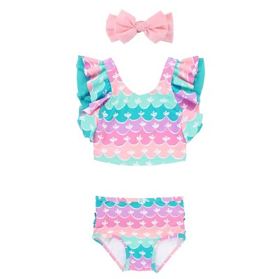 Rufflebutts Tankini And Bow Headband Set : Target