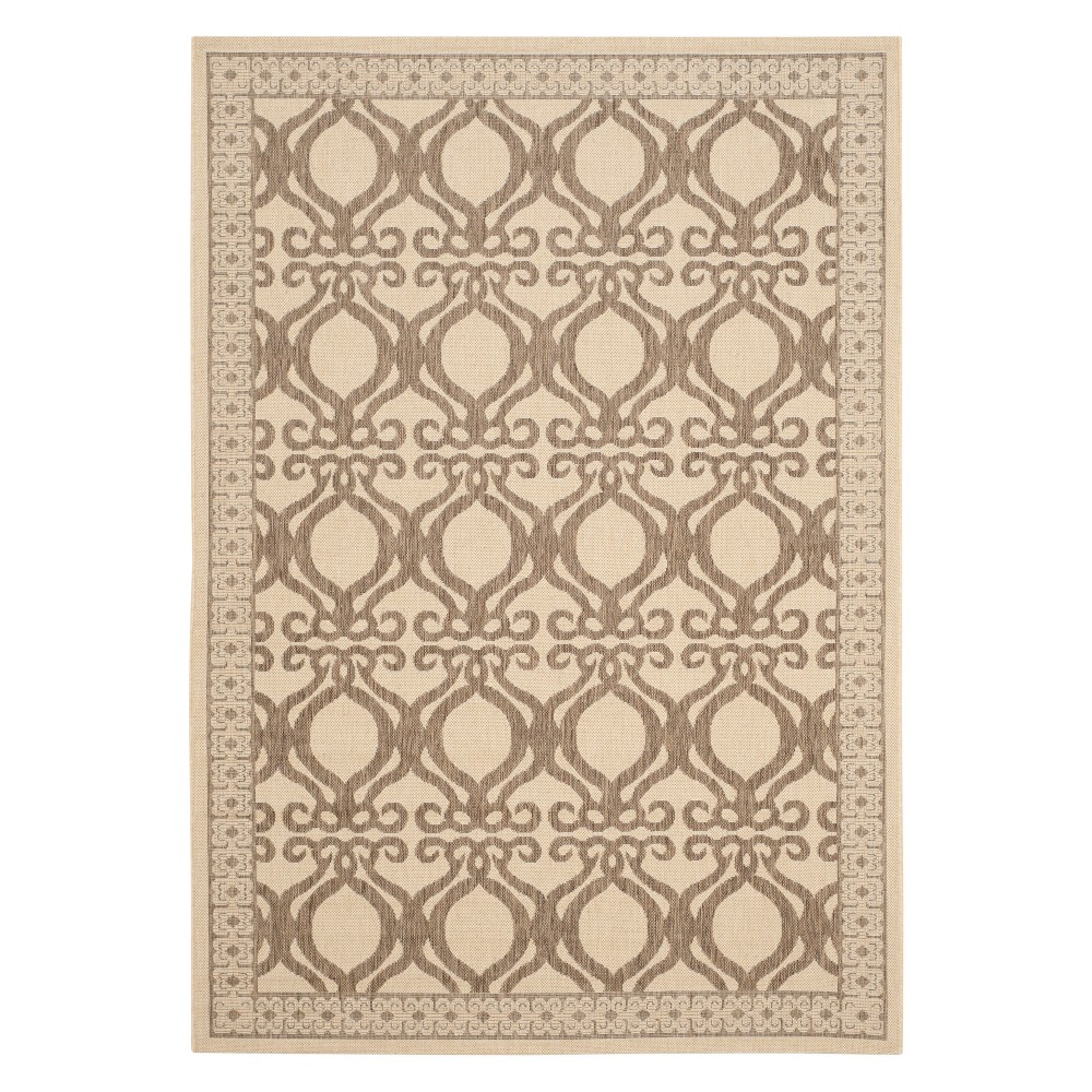  Rectangle Manisa Patio Rug Natural/Brown