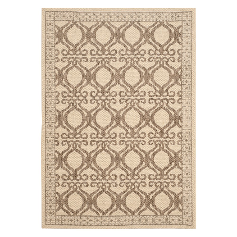 4'X5'7in Rectangle Manisa Patio Rug Natural/Brown - Safavieh