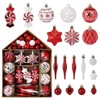 73pcs Christmas Tree Balls Ornaments, Shatterproof Baubles for Xmas Trees, Hanging Holiday Balls Wreath Ornament for Christmas Tree Decoration, Red - 2 of 4