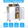 SUXXAN Metal Tool Cabinet with Pegboard and 4 Hooks,Garage Metal Storage Cabinet with Wheels,Assembly Required - 3 of 4