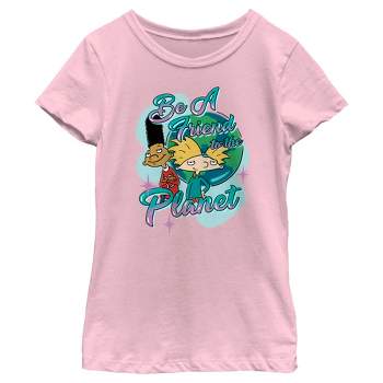 Girl's Hey Arnold! Befriend the Planet T-Shirt