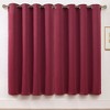 Kate Aurora Set of 2 Thermal Room Darkening Grommet Top Curtains For Small Windows - 63 in. Long - Burgundy - 2 of 3