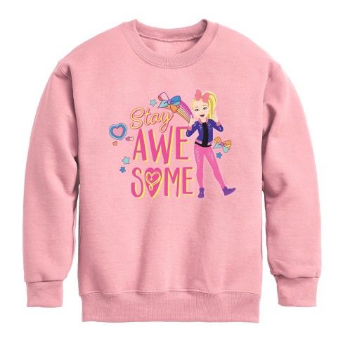 Jojo Siwa Stay Awesome Graphic Long Sleeve Fleece Sweatshirt Mauve 3t Target