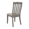 Simple Relax Set of 2 Upholstered Dining Side Chairs with Slatted Back in Coastal Grey - 4 of 4