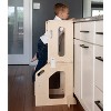 Busy Kids 2-in-1 Learning Tower/Kitchen Tower & Kids Art Desk – Natural - 2 of 4