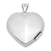 Black Bow Jewelry 14k White Gold 21mm Polished Domed Heart Locket - 3 of 4