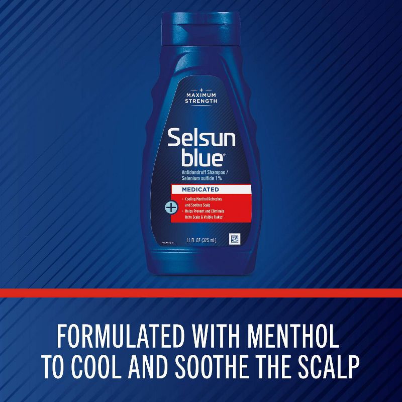 Selsun Blue Medicated with Menthol Dandruff Shampoo - 11 fl oz, 5 of 9