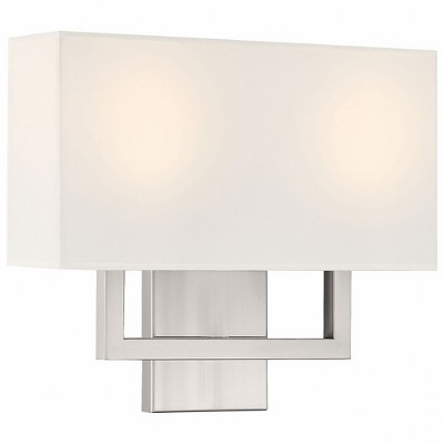 Access Lighting Mid Town 2 - Light Wall Light in  Brushed Steel