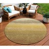 Gold And Wheat Ombre Washable Indoor Outdoor Area Rug - 2 of 4