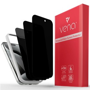 Vena 3 Pack For Apple iPhone 15 Pro Max Privacy Filter, 2.5D 0.3mm Tempered Glass Screen Protector For Apple iPhone 15 Pro Max - 1 of 4
