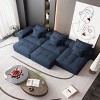 6 PCS Modern Oversized Modular Sofa, DIY Layout Sofa with Ottoman and Armrest, Tufted Sofa with Chenille Fabric Pillows-Baofuwish - 2 of 4