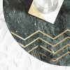 Coletta Marble Accent Table - ACC7201A - Dark Green/Brass - Safavieh - 2 of 4