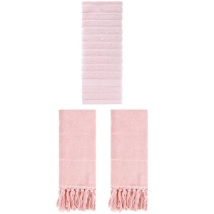 REGALWOVEN 3 Packs Solid Absorbent Soft Cotton Hand Towels 14" x 30" - 1 of 4