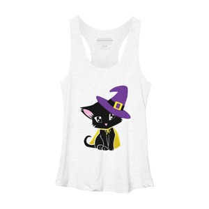 Women's Design By Humans Halloween Cat By AdrianaOliveira Racerback Tank Top - 1 of 3