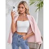 Womens Casual Blazer Lightweight Open Front Business Suit Jacket Long Sleeve Button Work Office Blazers with Pocket - 4 of 4