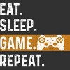 Men's Design By Humans Eat Sleep Game Repeat By MeowShop Tank Top - 2 of 2