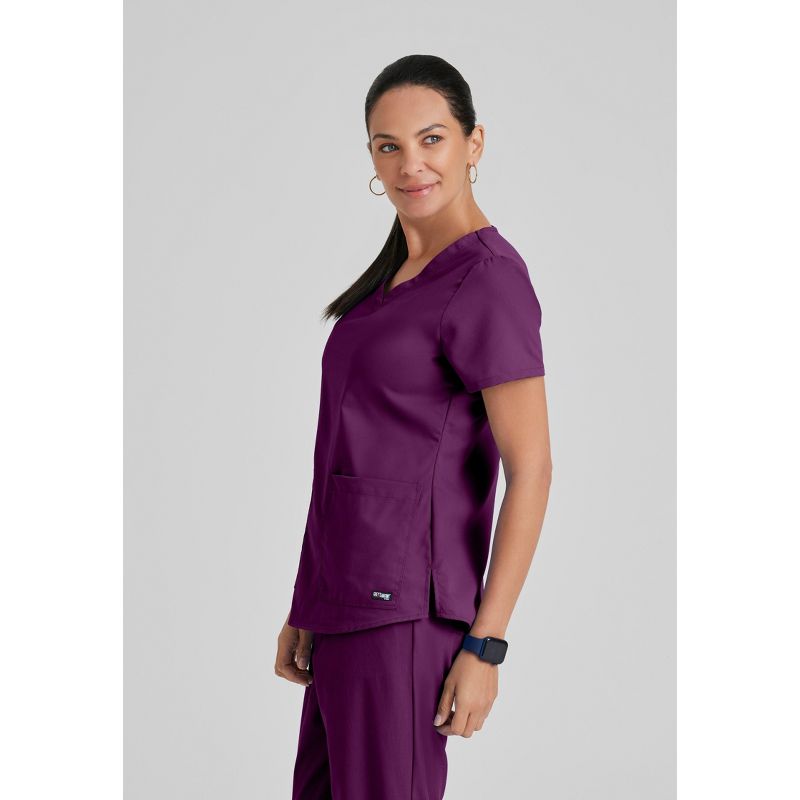 Grey's Anatomy by Barco - Classic Women's Aubrey 2-Pocket V-Neck Scrub Top, 3 of 6