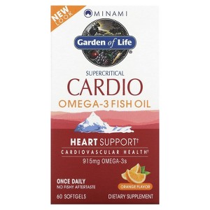 Minami Nutrition Supercritical Cardio, Omega-3 Fish Oil, Orange , 915 mg , 60 Softgels - 1 of 3