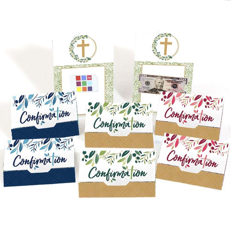 Big Dot of Happiness Confirmation Elegant Cross - Assorted Religious Party Money and Gift Card Holders - Set of 8, 1 of 6