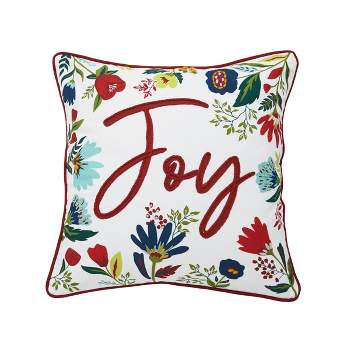 carol & frank Bella Winter Joy Printed Embellished Throw Pillow