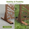 Lirago Brown 72 in. Galvanized Metal Outdoor Privacy Screens Garden Outdoor Fence - 4 of 4